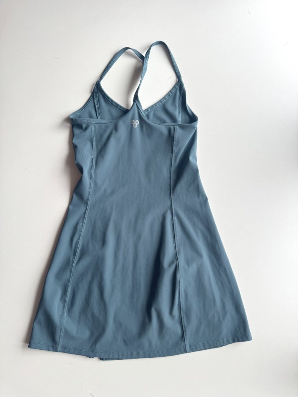 Aritzia TNA TnAction Slick Court Teal Blue Racerback Mini Tennis Dress, Size 2XS - Picture 8 of 16